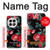 S3112 Rose Floral Pattern Black Case For OnePlus 13