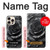 S3969 Black Rose Hard Brush Stroke Case For iPhone 16 pro