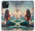 S4006 Oil Painting Mermaid Case For iPhone 15