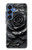 S3969 Black Rose Hard Brush Stroke Case For Samsung Galaxy S25