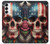 S4015 Skull American Flag Case For Samsung Galaxy S23