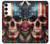 S4015 Skull American Flag Case For Samsung Galaxy S23 Plus