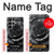 S3969 Black Rose Hard Brush Stroke Case For Samsung Galaxy S23 Ultra