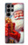S4029 Xmas Smiling Santa Claus Gift Box Case For Samsung Galaxy S23 Ultra