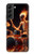 S3985 Fire Skull Drummer Case For Samsung Galaxy S22 Plus S3985 Fire Skull Drummer Case For Samsung Galaxy S22 Plus