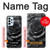 S3969 Black Rose Hard Brush Stroke Case For Samsung Galaxy A23