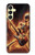 S3984 Fire Skeleton Playing Guitar Case For Samsung Galaxy A25 5G