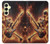 S3984 Fire Skeleton Playing Guitar Case For Samsung Galaxy A25 5G