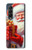 S4029 Xmas Smiling Santa Claus Gift Box Case For Samsung Galaxy Z Fold 3 5G
