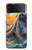 S4003 Oil Color Painting Giant Octopus Case For Samsung Galaxy Z Flip 3 5G