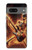 S3984 Fire Skeleton Playing Guitar Case For Google Pixel 7a