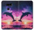 S3980 Dolphin Sunset Milky Way Case For LG V30, LG V30 Plus, LG V30S ThinQ, LG V35, LG V35 ThinQ