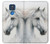 S4025 White Horse Painting Case For Motorola Moto G Play (2021)