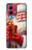 S4029 Xmas Smiling Santa Claus Gift Box Case For Motorola Moto G84