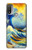 S4005 Oil Color Painting Great Waves Case For Motorola Moto E20,E30,E40