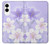 S2361 Purple White Flowers Case For Samsung Galaxy S25 Edge