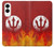 S2803 Fire Red Devil Spear Symbol Case For Samsung Galaxy S25 Edge
