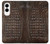 S2850 Brown Skin Alligator Graphic Printed Case For Samsung Galaxy S25 Edge
