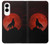 S2955 Wolf Howling Red Moon Case For Samsung Galaxy S25 Edge