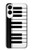 S3078 Black and White Piano Keyboard Case For Samsung Galaxy S25 Edge