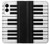 S3078 Black and White Piano Keyboard Case For Samsung Galaxy S25 Edge