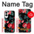 S3112 Rose Floral Pattern Black Case For Samsung Galaxy S25 Edge
