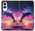 S3980 Dolphin Sunset Milky Way Case For Samsung Galaxy S25 Edge