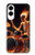 S3985 Fire Skull Drummer Case For Samsung Galaxy S25 Edge