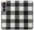 S2842 Black and White Buffalo Check Pattern Case For Sony Xperia 1 VII