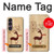 S3081 Wooden Raindeer Graphic Printed Case For Sony Xperia 1 VII