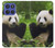 S1073 Panda Enjoy Eating Case For Motorola Moto G Stylus 5G (2025,2026), Edge 60 Stylus