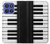 S3078 Black and White Piano Keyboard Case For Motorola Moto G Stylus 5G (2025), Edge 60 Stylus