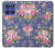 S3265 Vintage Flower Pattern Case For Motorola Moto G Stylus 5G (2025,2026), Edge 60 Stylus