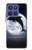 S3510 Dolphin Moon Night Case For Motorola Moto G Stylus 5G (2025,2026), Edge 60 Stylus