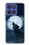 S3693 Grim White Wolf Full Moon Case For Motorola Moto G Stylus 5G (2025,2026), Edge 60 Stylus