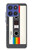 S4023 Vintage Rainbow Compact Cassette Case For Motorola Moto G Stylus 5G (2025,2026), Edge 60 Stylus