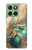 S3993 Green Marble Gold Veins Case For Motorola Edge 60