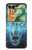 S0752 Blue Fire Grim Wolf Case For Motorola Razr 70+,60+, Razr+ (2026, 2025, 2024)