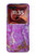 S2907 Purple Turquoise Stone Case For Motorola Razr 70 Ultra, 60 Ultra, 50 Ultra, Ultra 2026, Ultra 2025