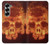 S3881 Fire Skull Case For Samsung Galaxy Z Fold 7