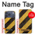 S2231 Yellow and Black Line Hazard Striped Case For iPhone 17 Pro