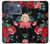 S3112 Rose Floral Pattern Black Case For iPhone 17 Pro, 18 Pro
