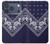 S3357 Navy Blue Bandana Pattern Case For iPhone 17 Pro