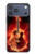 S0415 Fire Guitar Burn Case For iPhone 17 Pro Max, 18 Pro Max