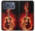 S0415 Fire Guitar Burn Case For iPhone 17 Pro Max, 18 Pro Max