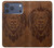 S2529 Leo Zodiac Tattoo Brown Graphic Print Case For iPhone 17 Pro Max, 18 Pro Max
