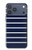 S2767 Navy White Striped Case For iPhone 17 Pro Max, 18 Pro Max