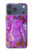 S2907 Purple Turquoise Stone Case For iPhone 17 Pro Max, 18 Pro Max