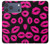 S2933 Pink Lips Kisses on Black Case For iPhone 17 Pro Max, 18 Pro Max