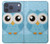 S3029 Cute Blue Owl Case For iPhone 17 Pro Max, 18 Pro Max